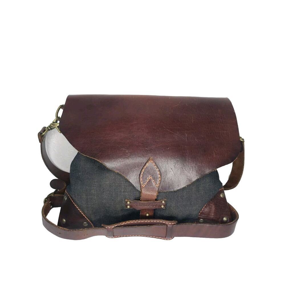 Sandast Canary Crossbody Bag Messenger Bag Unisex Denim Leather Made In USA